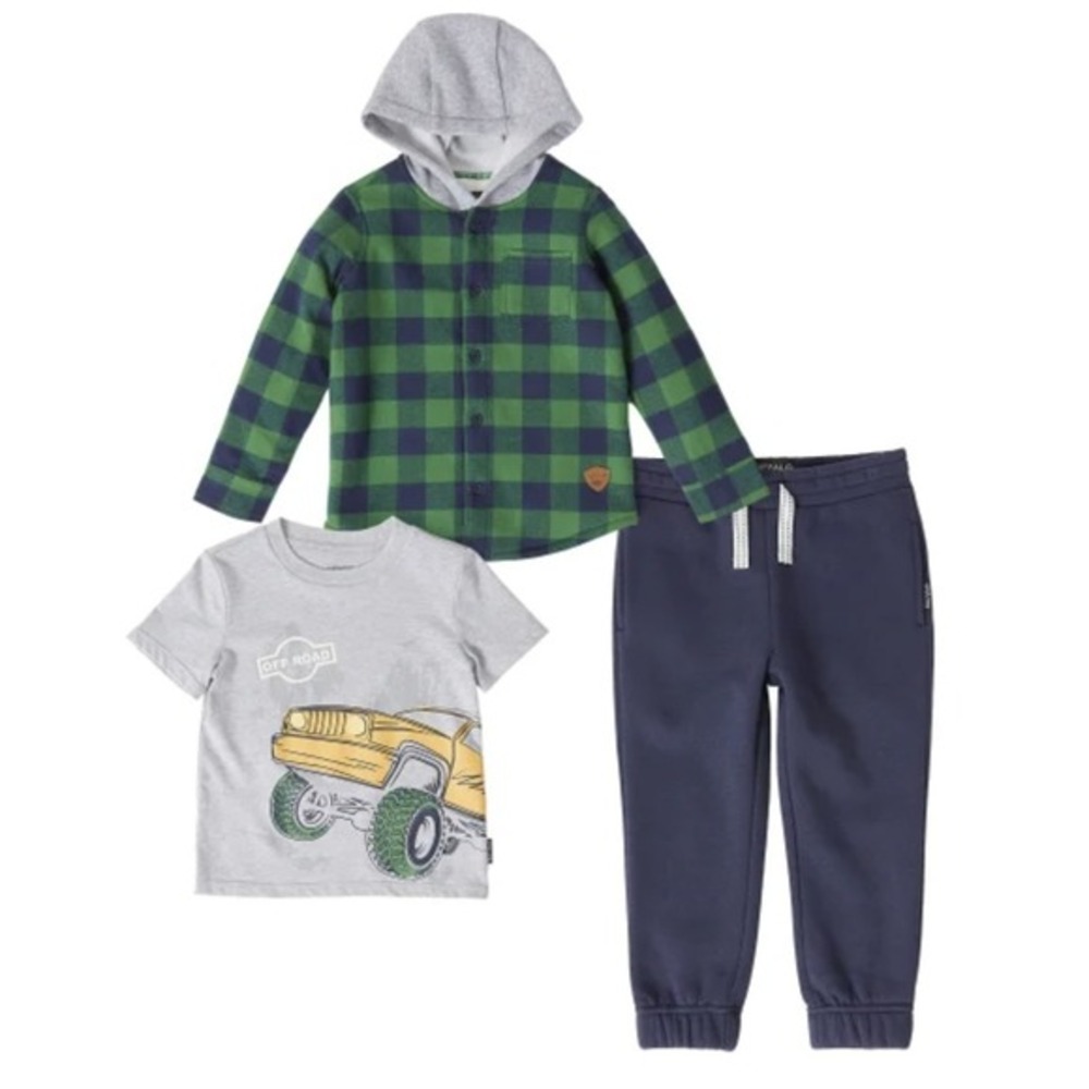 Buffalo Kids' 3-piece Shirt Jacket‎ Boys Set 2T New with Tags!